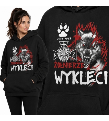 BLUZA DAMSKA Z KAPTUREM ŻOŁNIERZE WYKLĘCI 44-63